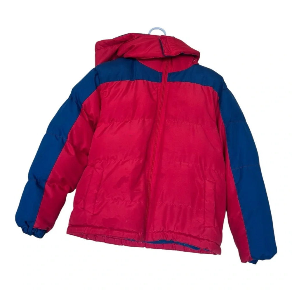 Bundles of 2 Boys Operation Warm Kids Blue and Red Puffer Jacket Size 5/6